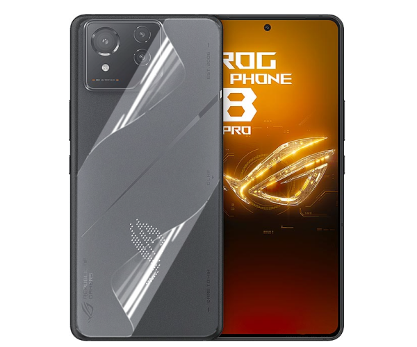 Противоударная гидрогелевая пленка Hydrogel Film для Asus ROG Phone 8 Pro на заднюю панель, Transparent