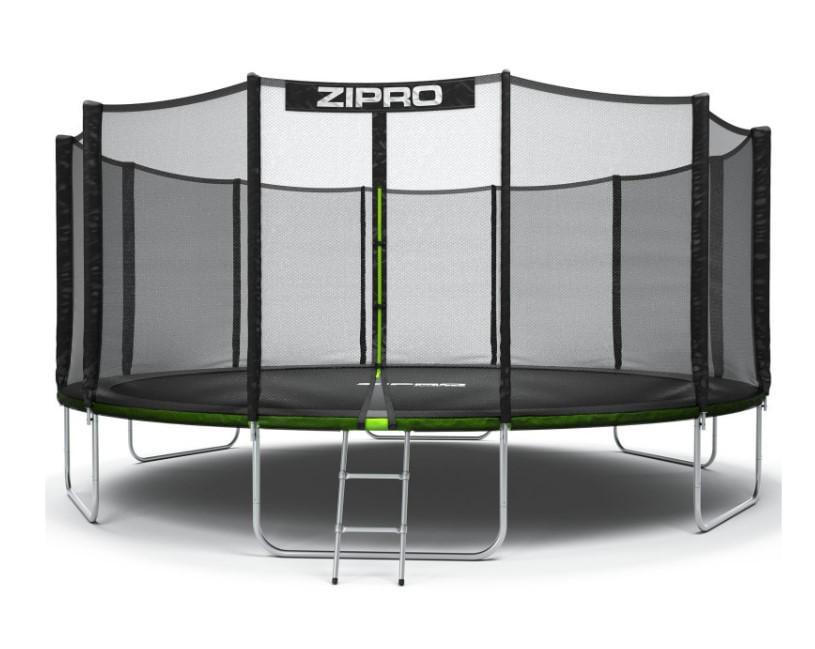 Батут із внутрішньою сіткою Zipro Jump Pro 16 футів 496 см Чорно-зелений (5902659840752)
