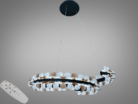 LED-люстра подвесная Diasha с пультом 132 Вт 80 см Черный (34786626)
