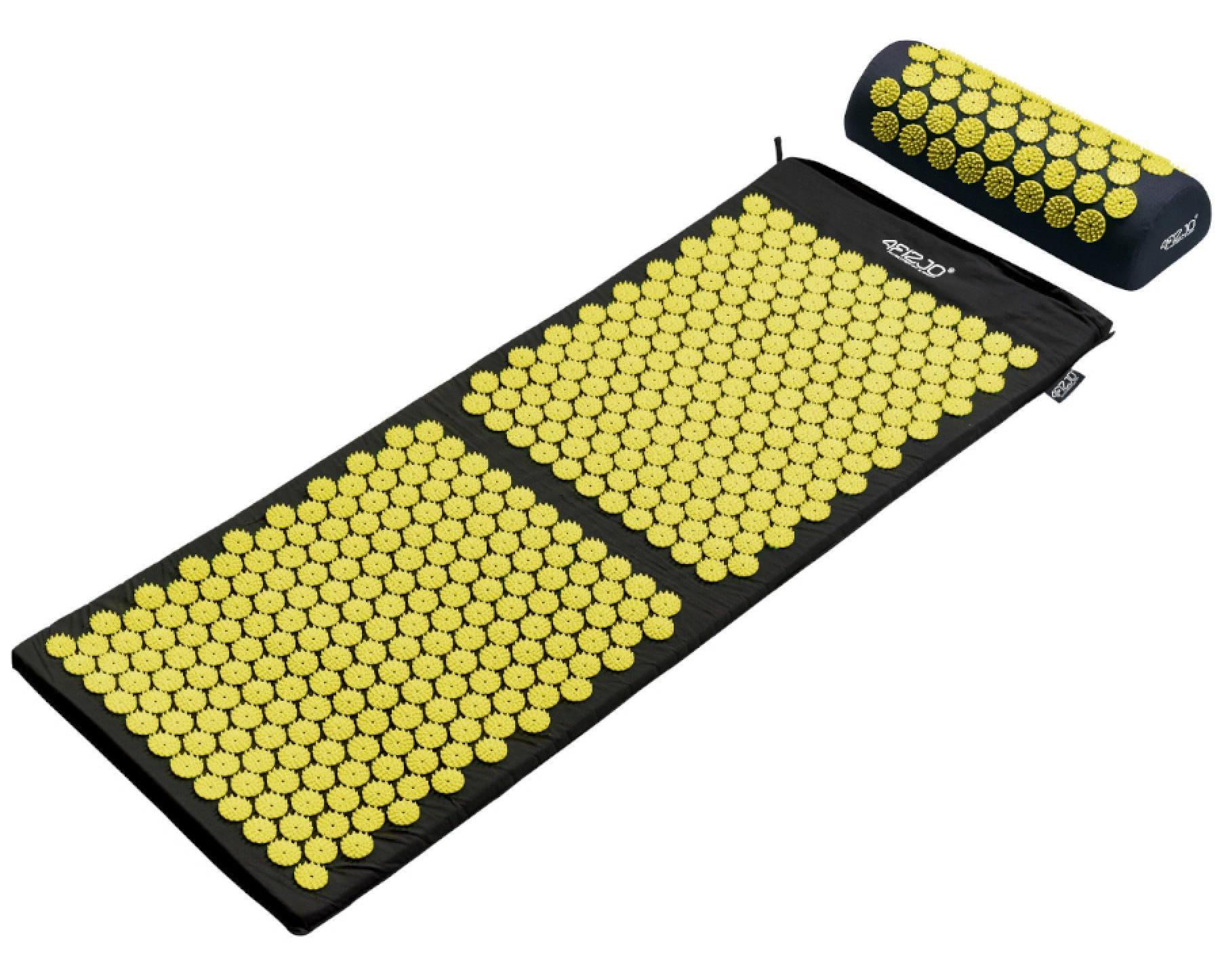 Коврик акупунктурный 4FIZJO Аппликатор Кузнецова с валиком 128x48 см Black/Yellow (25829) Коврик акупунктурный 4FIZJO Аппликатор Кузнецова с валиком 128x48 см Black/Yellow (25829)