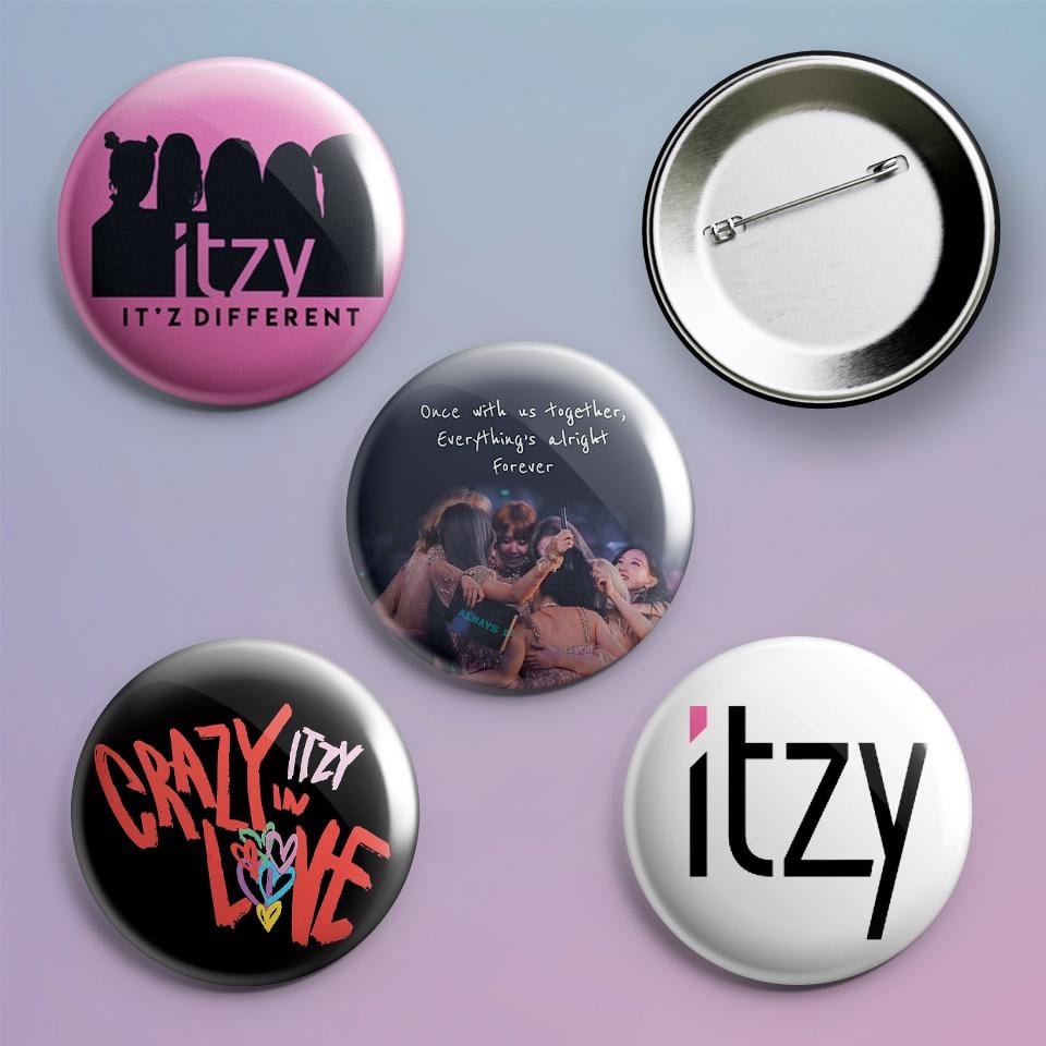 Значки на рюкзак із принтом K-pop Itzy 4 шт.
