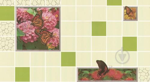 Обои на бумажной основе моющиеся Шарм 135-03  Баттерфляй салатовые   (0,53х10м.)