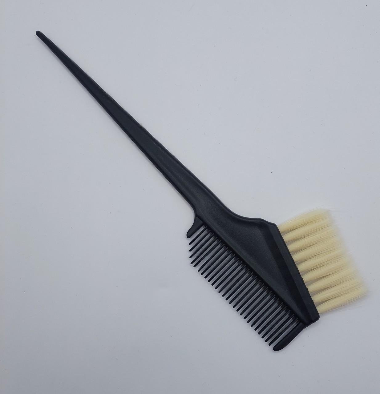 Кисточка-гребешок для окрашивания волос ДенІС professional моноволокно Черный (1453071337) - фото 6