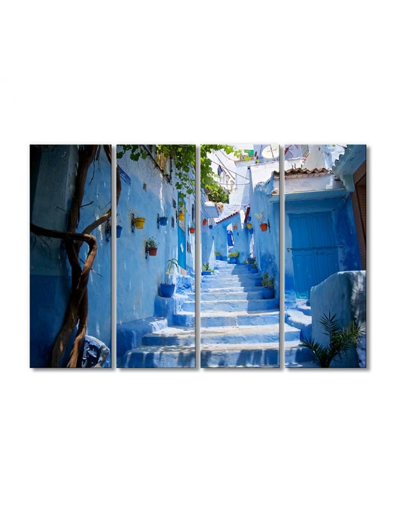 Картина модульная Старинные городские переулки 4 модуля 70x105 см