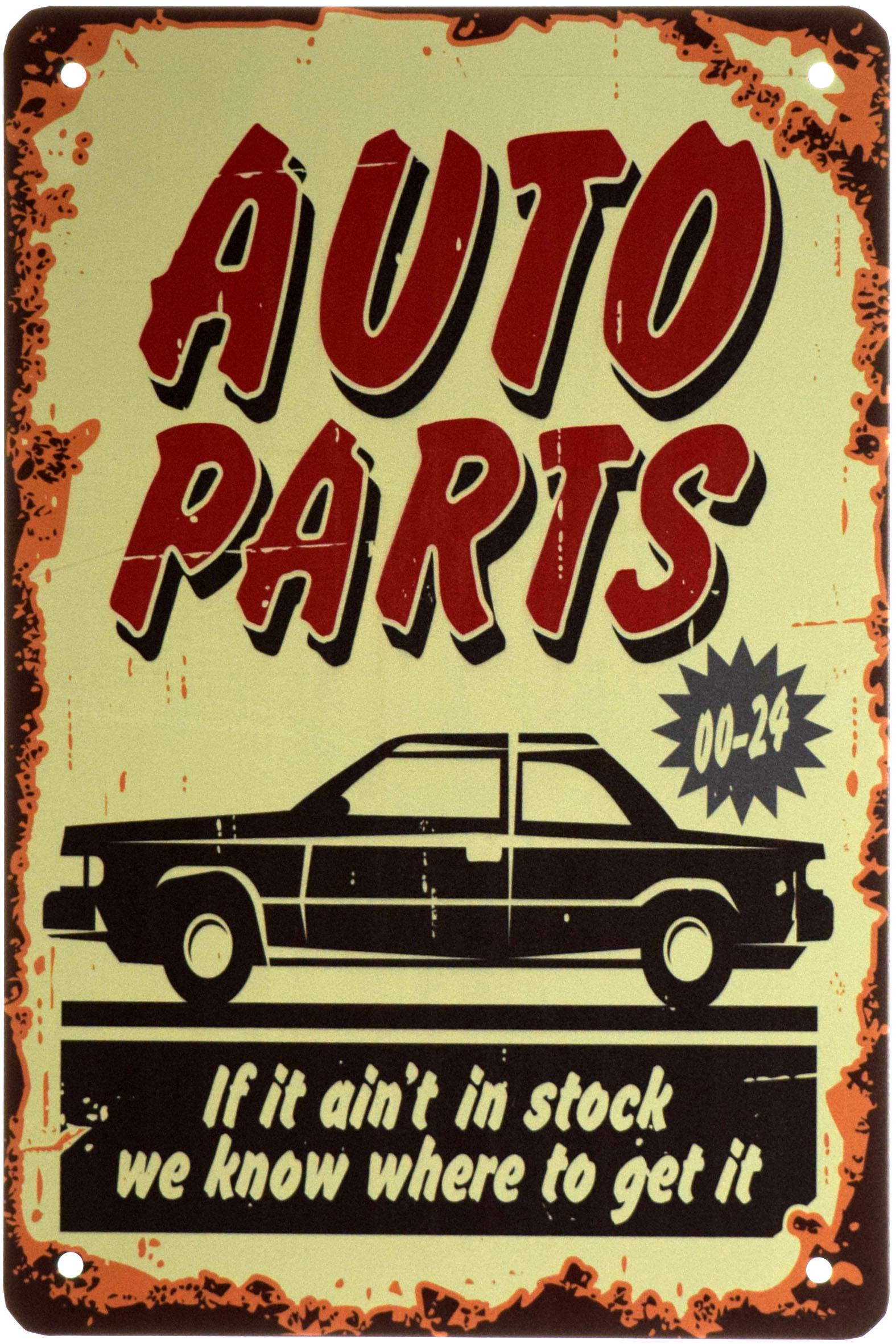 Табличка металлическая Автозапчасти/Auto Parts 00-24 20x30 см