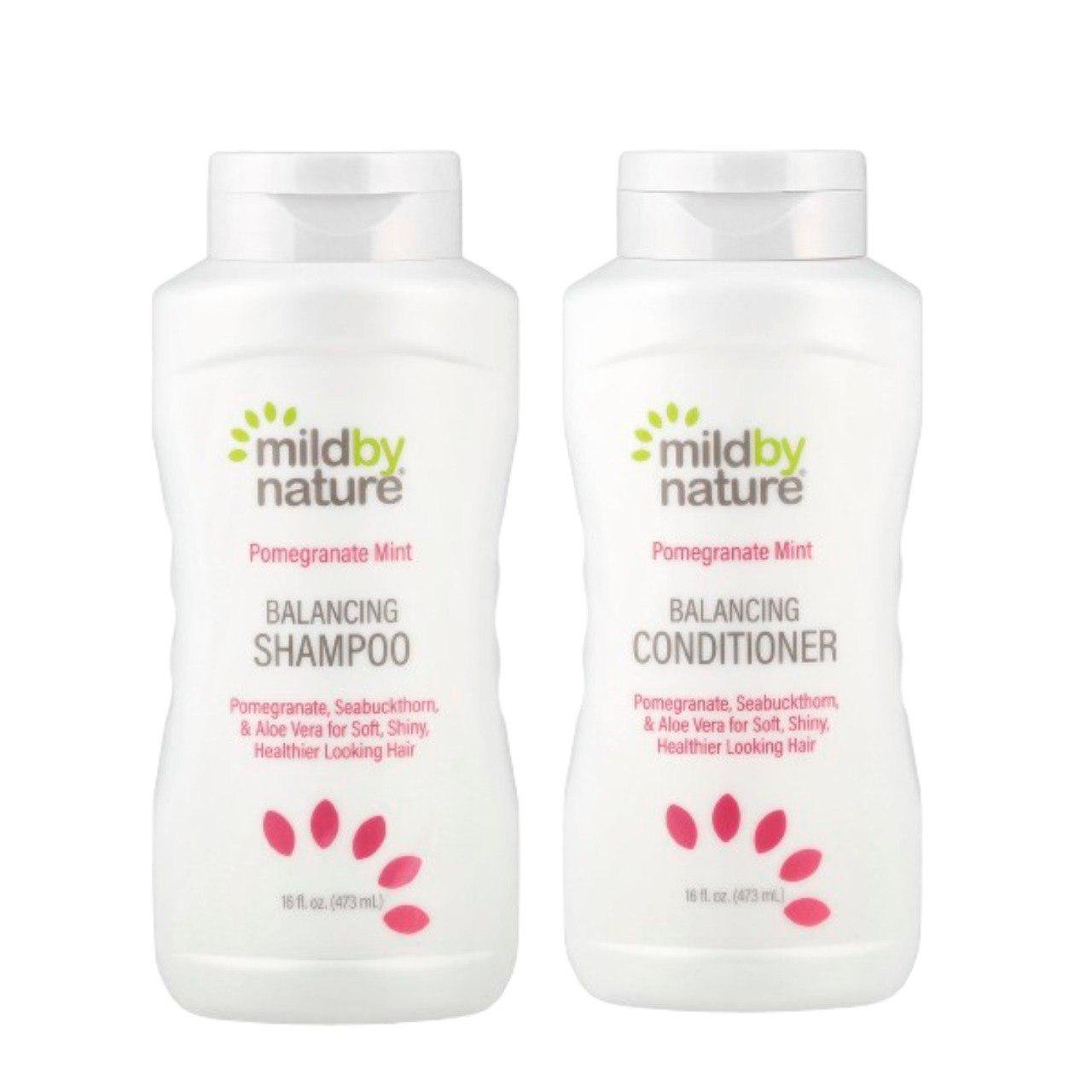 Набор Mild By Nature шампунь и балансирующий кондиционер с гранатом и мятой 473 мл