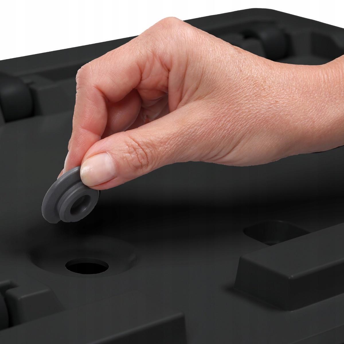 Вазон для цветов Lamela KARO квадратный 400x780x400 мм Антрацит (25419751841) - фото 7