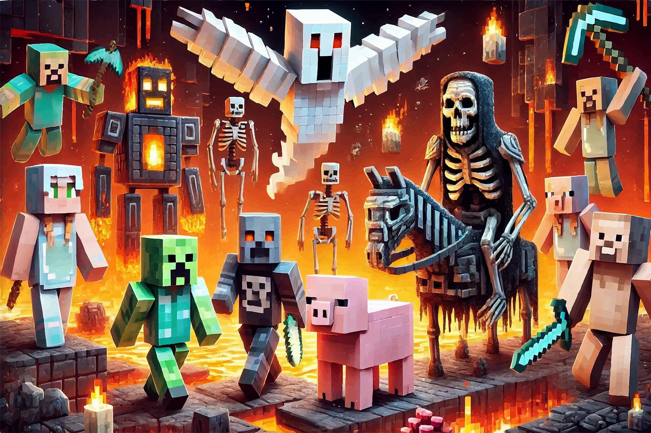 Фотообои флизелиновые Upstream Кубические приключения Майнкрафт 315х210 см (S5KID-043/5)