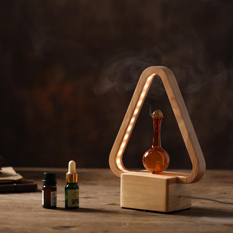 Аромадифузор з підсвіткою Doctor-101 Lumière Triangle 2в1 із натурального дерева (2d188e67) - фото 3