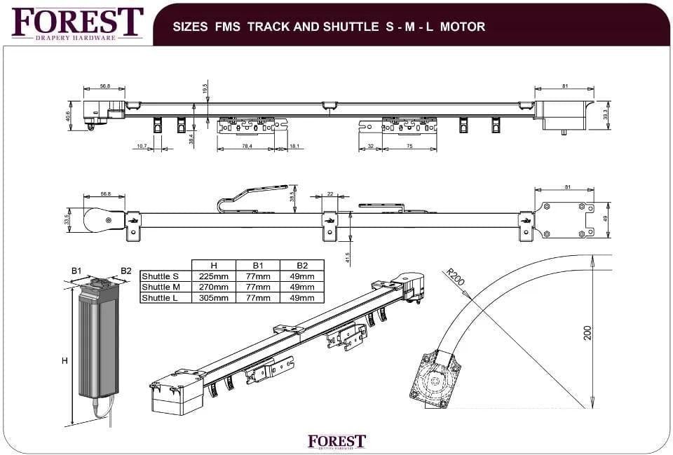 Електрокарниз Forest з двигуном Shuttle M 100 см Білий (2510673062) - фото 4 Електрокарниз Forest з двигуном Shuttle M 100 см Білий (2510673062) - фото 4