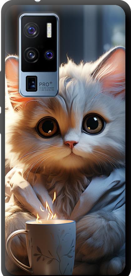 Чехол на Vivo X50 Pro Plus White cat (5646b-2056-42517)