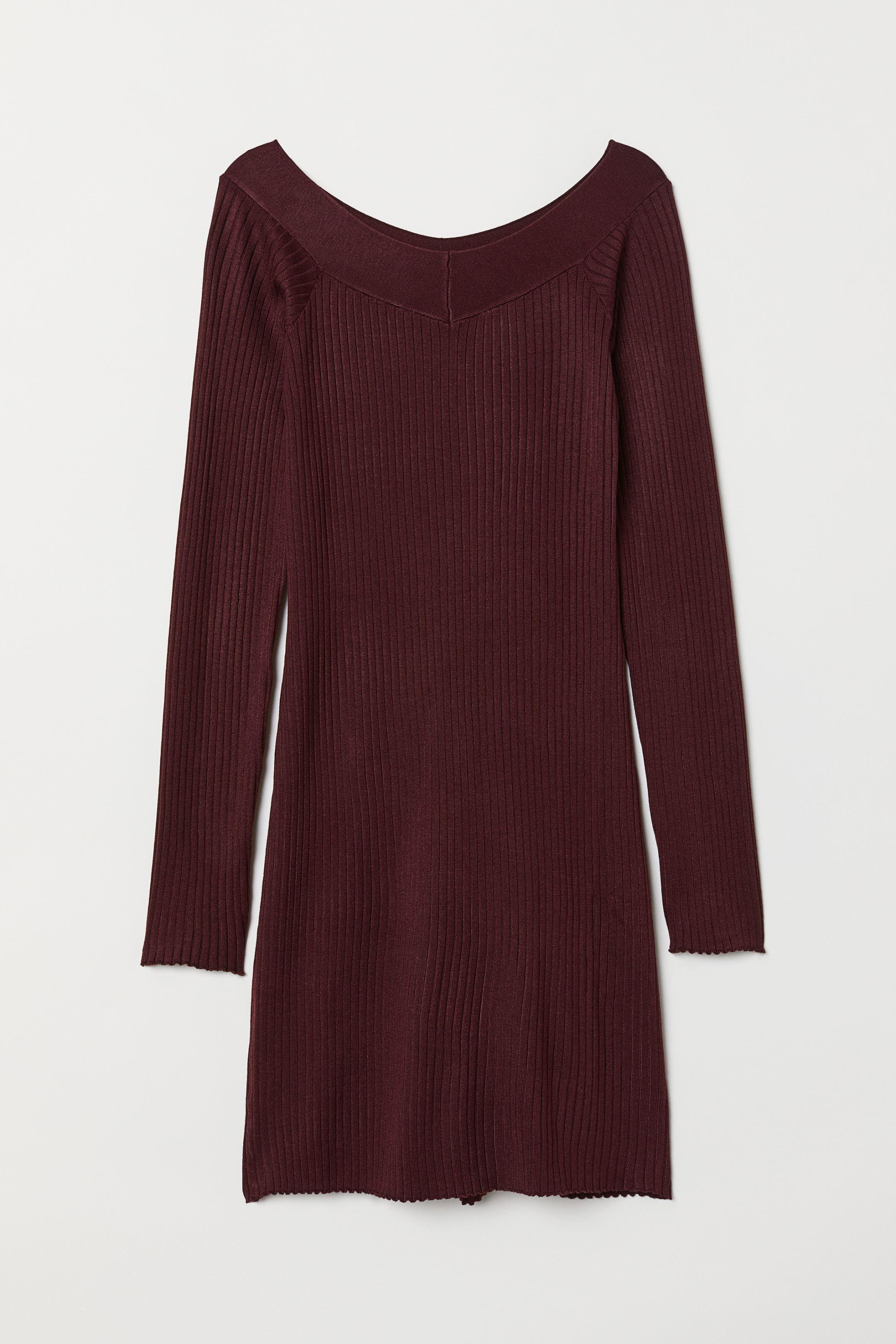 Платье H&M M Бордовый (6884748)