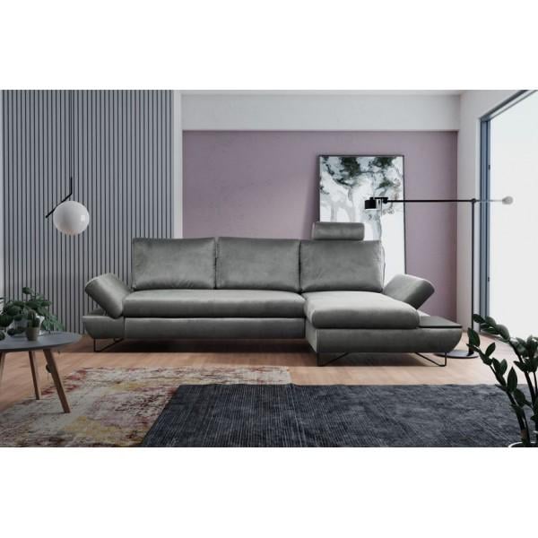 Диван угловой Perfect Home Loft из натурального дерева/ДСП/ткани Kronos 22 Серый (49685) - фото 5 Диван угловой Perfect Home Loft из натурального дерева/ДСП/ткани Kronos 22 Серый (49685) - фото 5