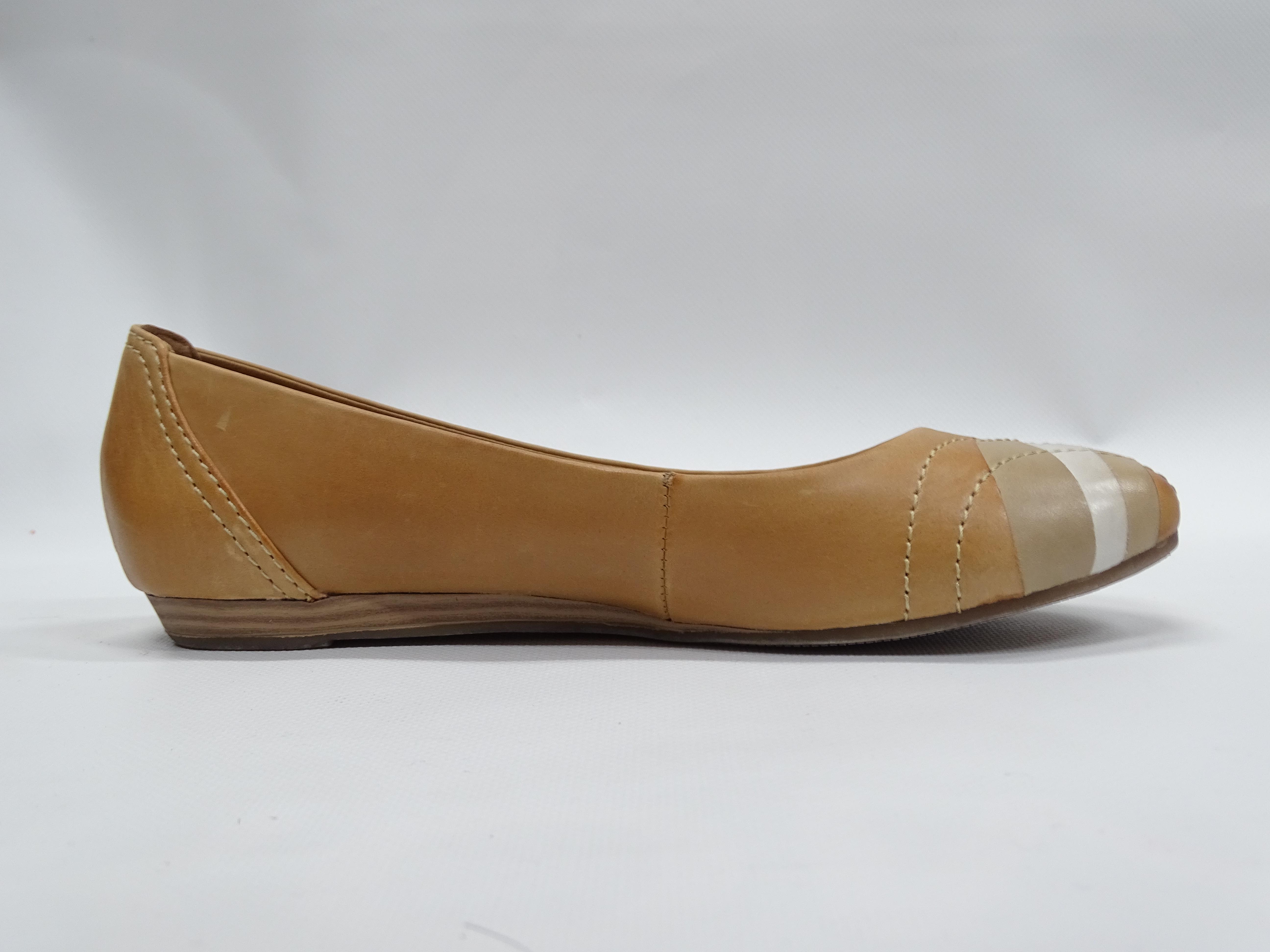 Балетки жіночі 2\2-22117\22 431 р. 39 Кемел/Білий - фото 5