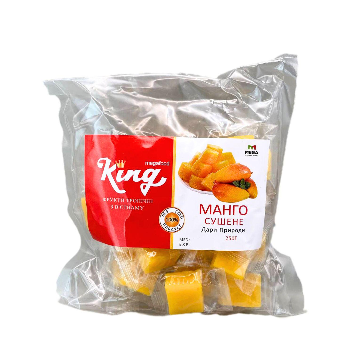 Мармелад из манго King в индивидуальной натуральной упаковке 100% с сахаром 250 г (KMS-250)