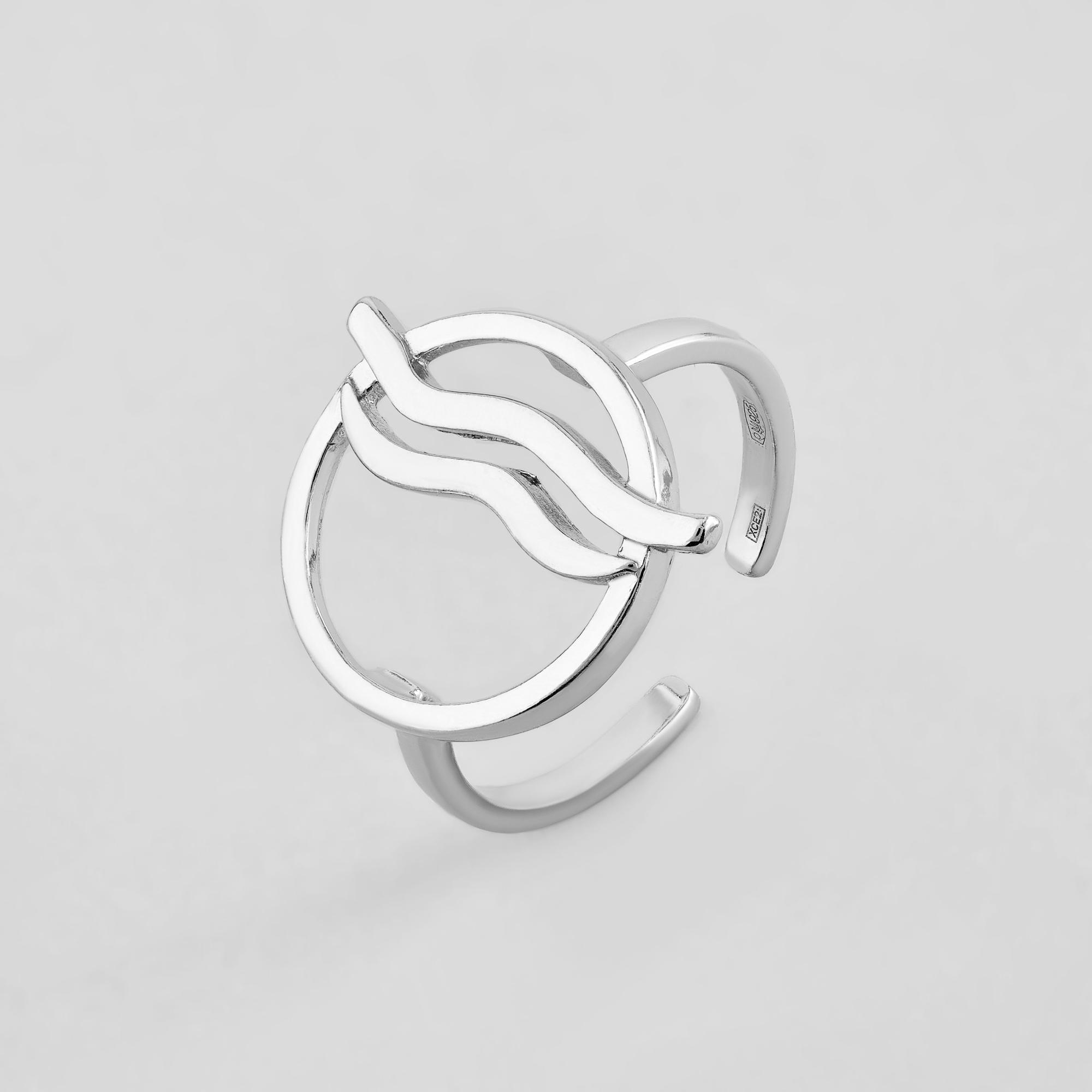 Серебряное кольцо Minimal Морские волны (10387-16,0р)
