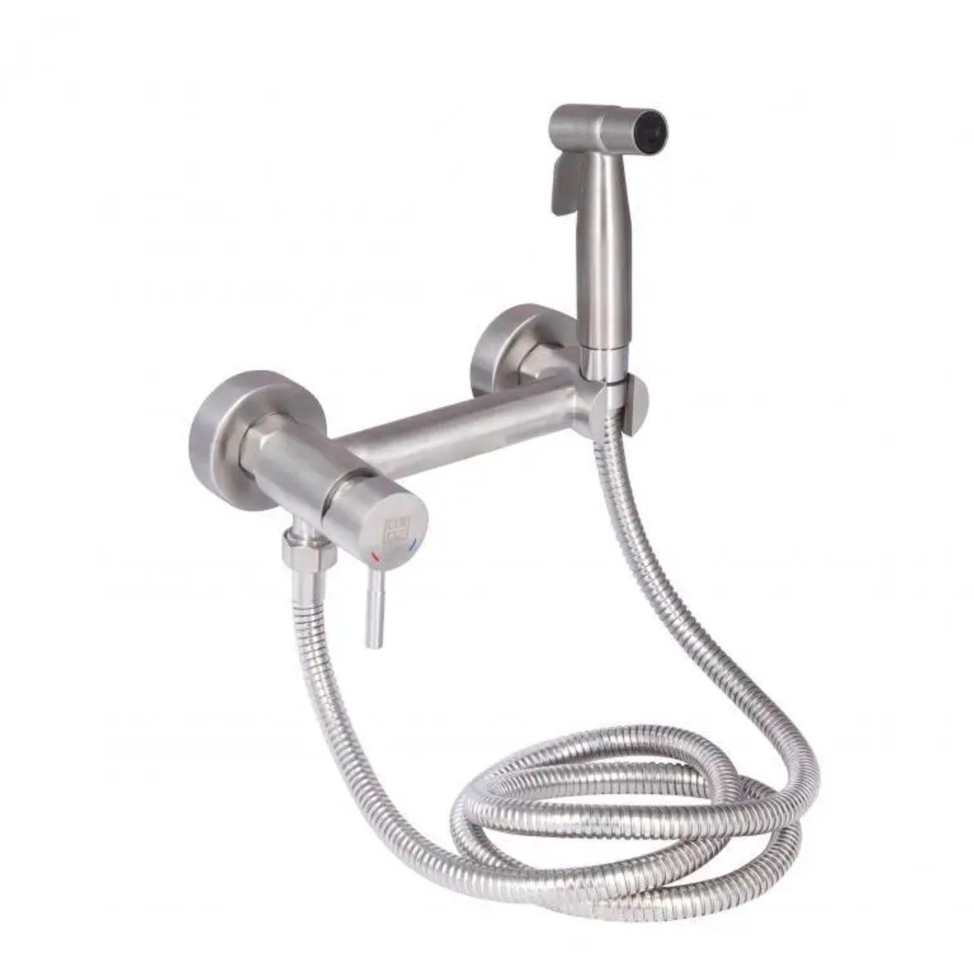 Набір для гігієнічного душу із змішувачем Lidz Aria 110 округлий Nickel (LDARI110NKS43393)