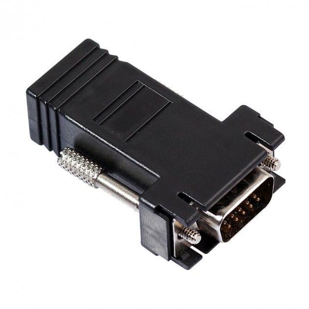 Перехідник моніторний SUNROZ з VGA на RJ45/Lan (A48480)