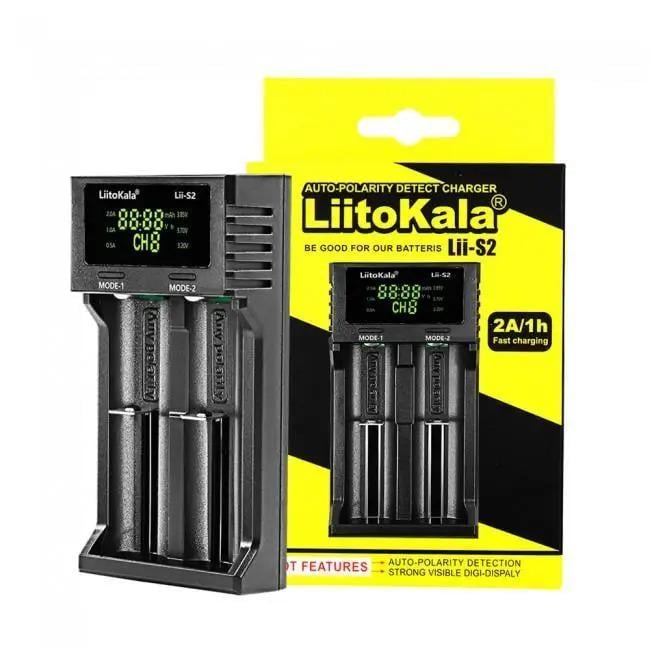 Зарядное устройство LiitoKala на 2 слота для NiCd/NiMH/Li-Ion и LiFePO4 аккумуляторов Черный (6651)
