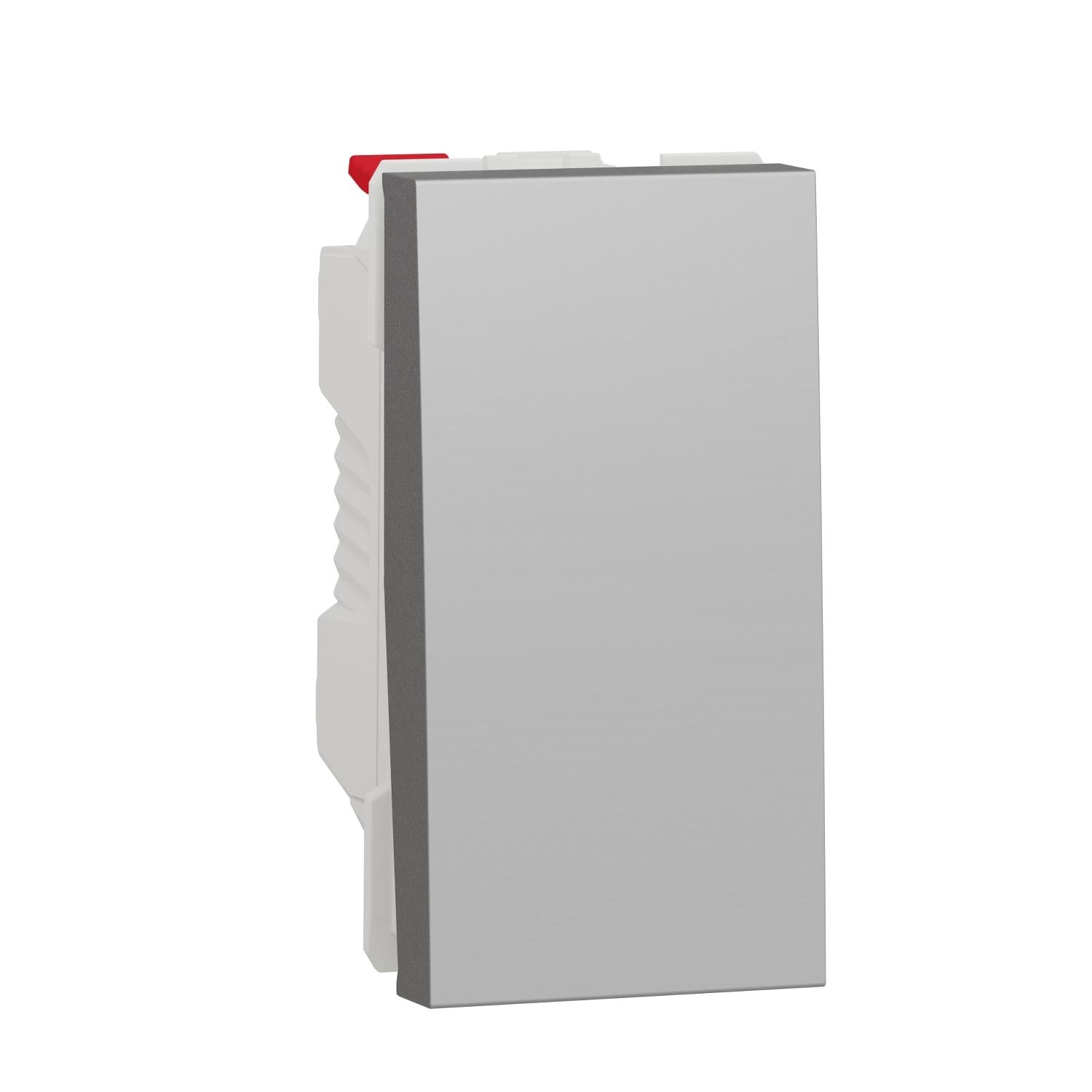Выключатель Schneider Electric Unica New 1 модуль Алюминий (NU310130)