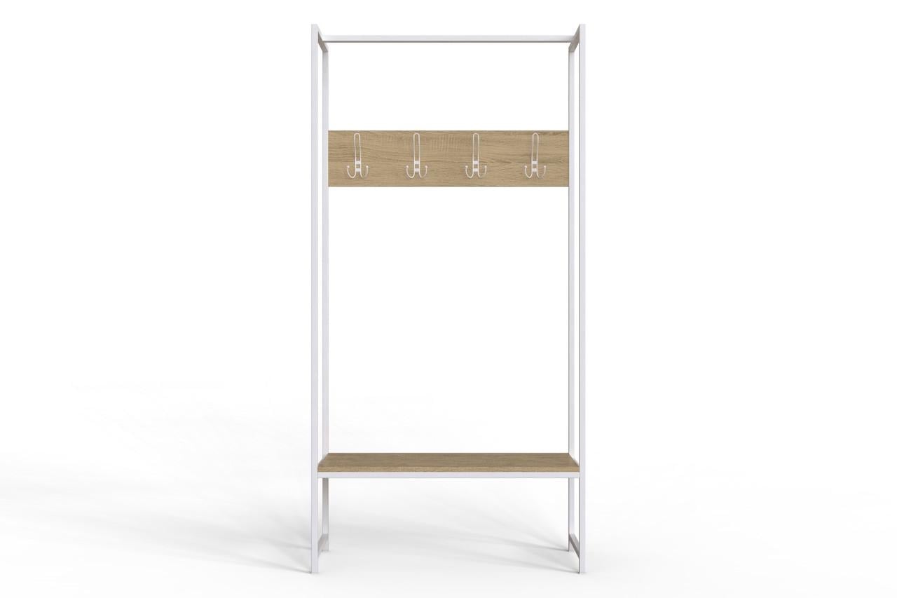 Вешалка напольная модульная Ferrum-decor Трелис 12 ДСП 16 мм 180x90x38 см Белый/Дуб Сонома (FRD-104316) Вешалка напольная модульная Ferrum-decor Трелис 12 ДСП 16 мм 180x90x38 см Белый/Дуб Сонома (FRD-104316)