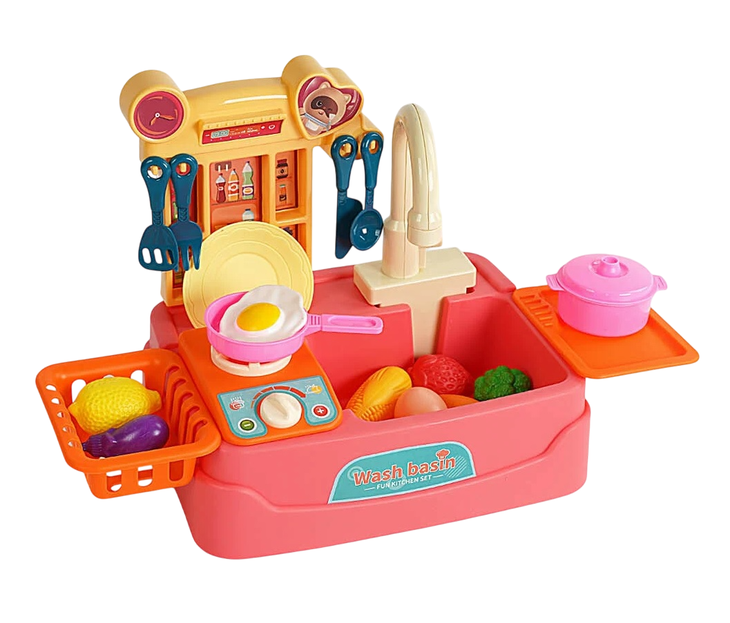 Игровая мойка автоматическая подача воды/полочка Pink (149068)