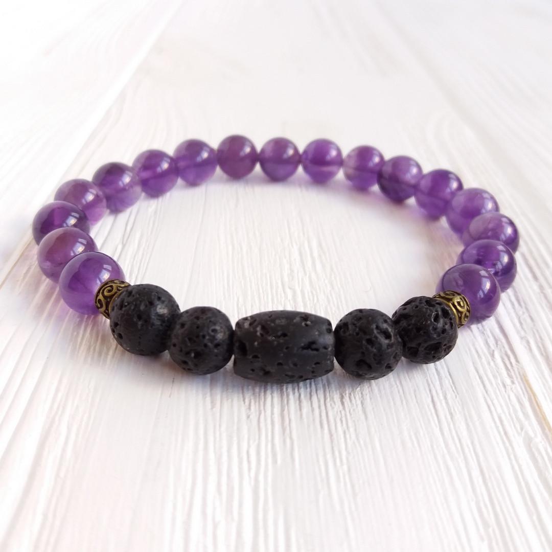 Браслет Аметист/Лава (1105751360)