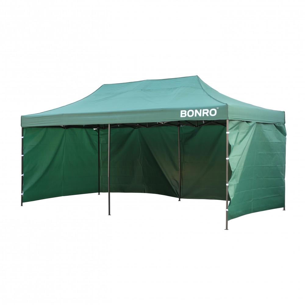 Палатка павильон раздвижная со стенками Bonro B-9006 с сумкой 3х6 м Зеленый (42400992)