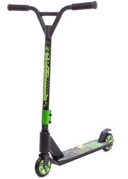 Трюковый самокат MICMAX Complete D02 Черный/Зеленый (RO02796)