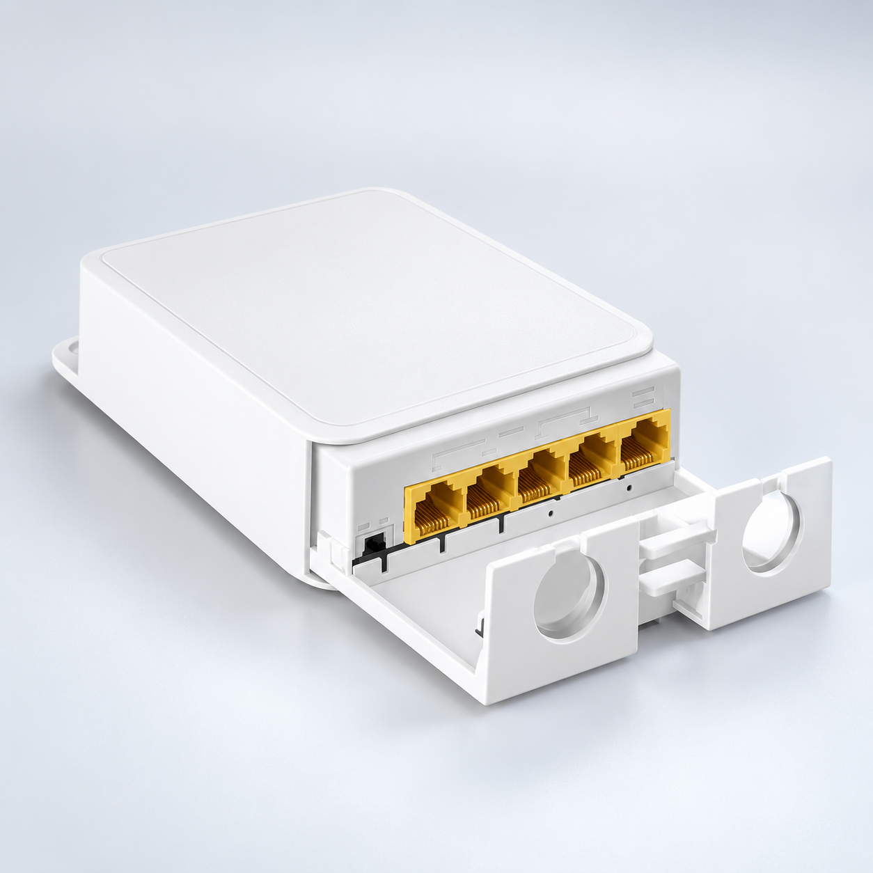 Подовжувач PoE вуличний 5-портовий 100 Мбіт/с IP55 з VLAN для 4 IP-камер