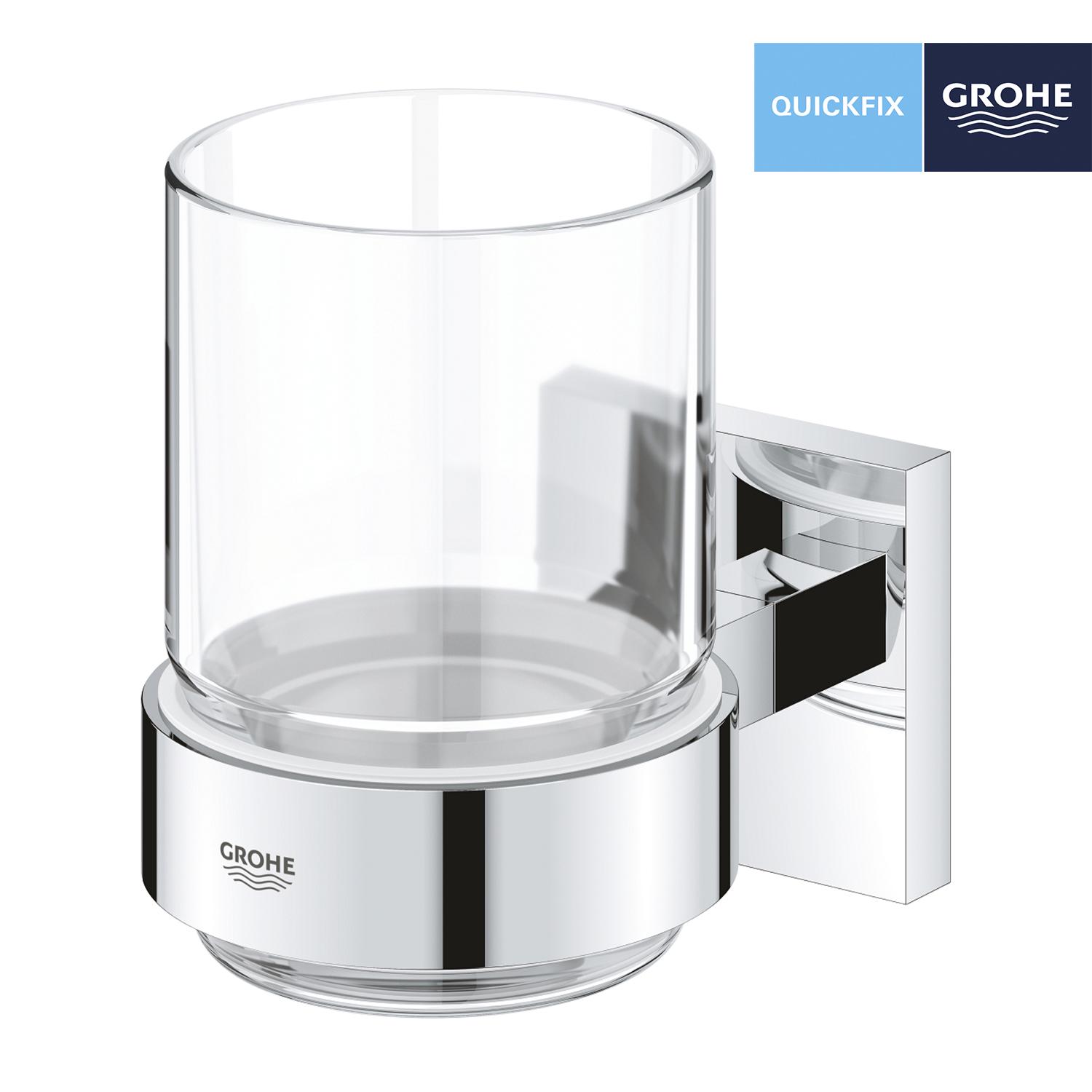 Стакан для зубных щеток Grohe QuickFix Start Cube 41097000 CV033406 Хром (214942) - фото 4