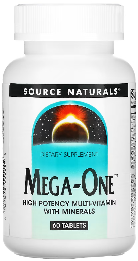 Мультивитаминный комплекс на каждый день Source Naturals Mega-One 60 таблеток