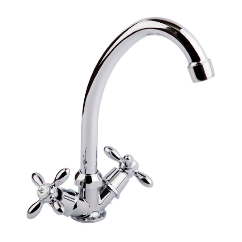 Кухонный смеситель двухвентильный SW Villa SWVILL71806 Хром (47464)