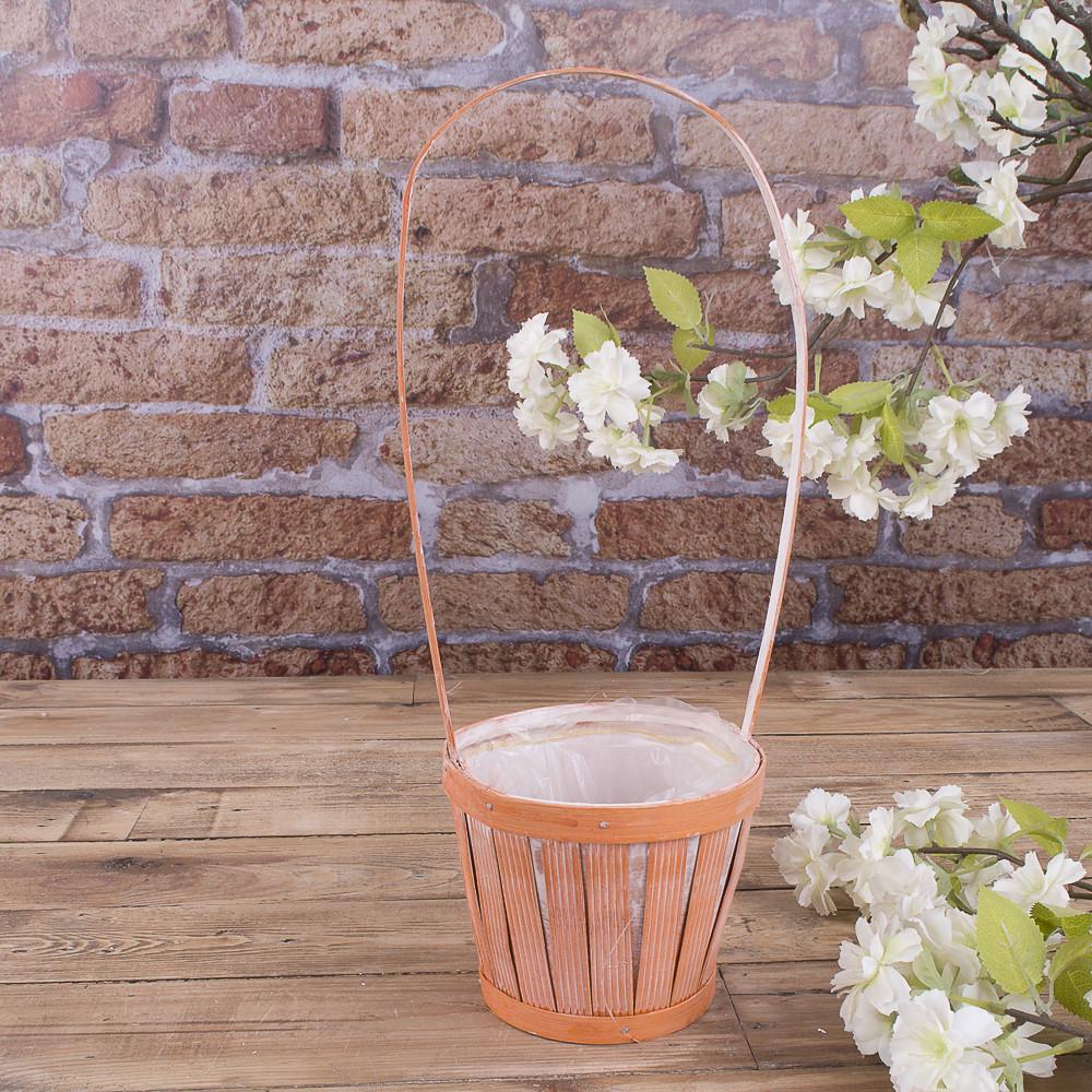 Корзина Полосатая бочка Оранжевый (1238-2)