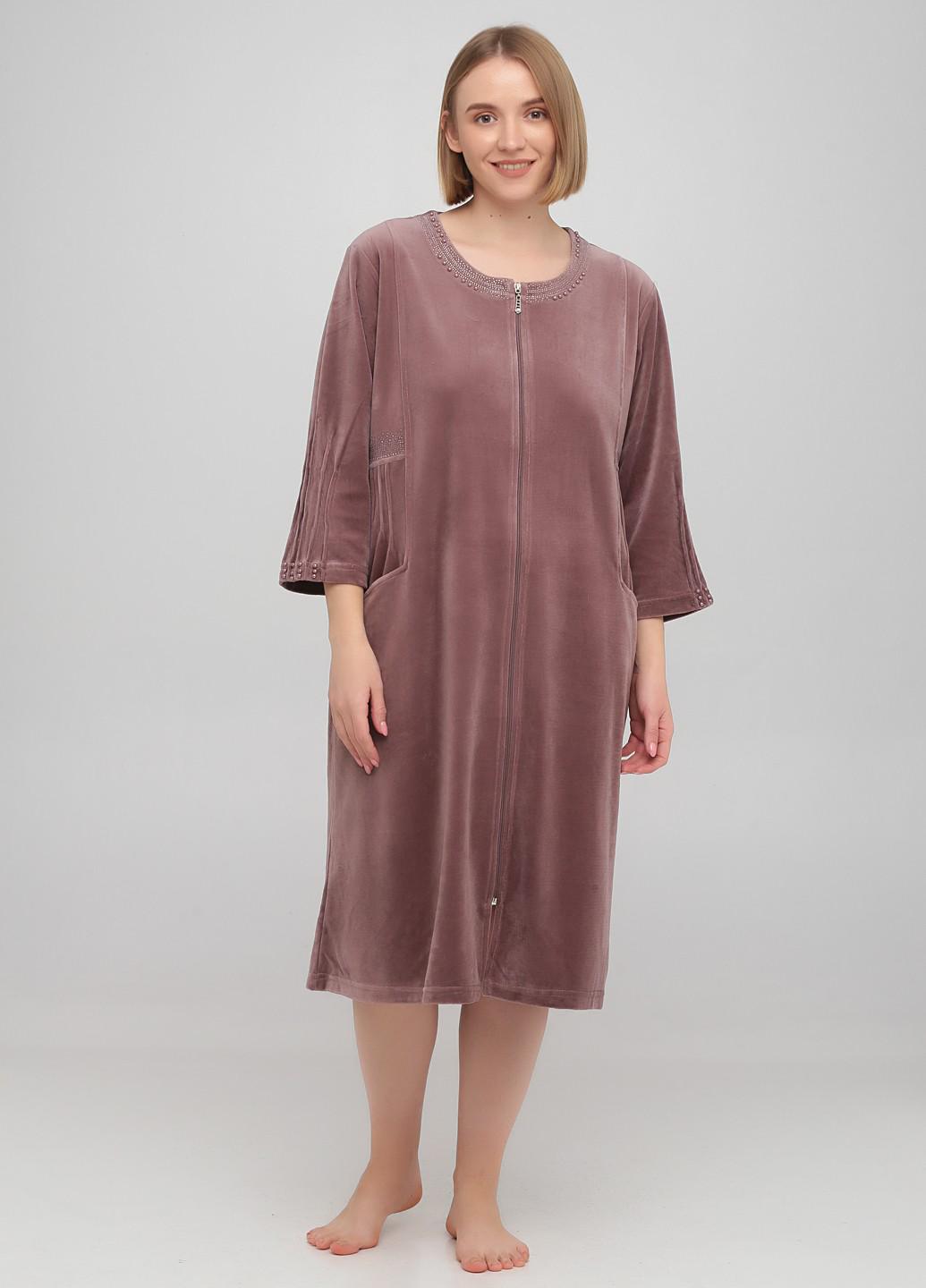 Домашний женский халат Wild Love 2XL Пудровый (21234-23) Домашний женский халат Wild Love 2XL Пудровый (21234-23)