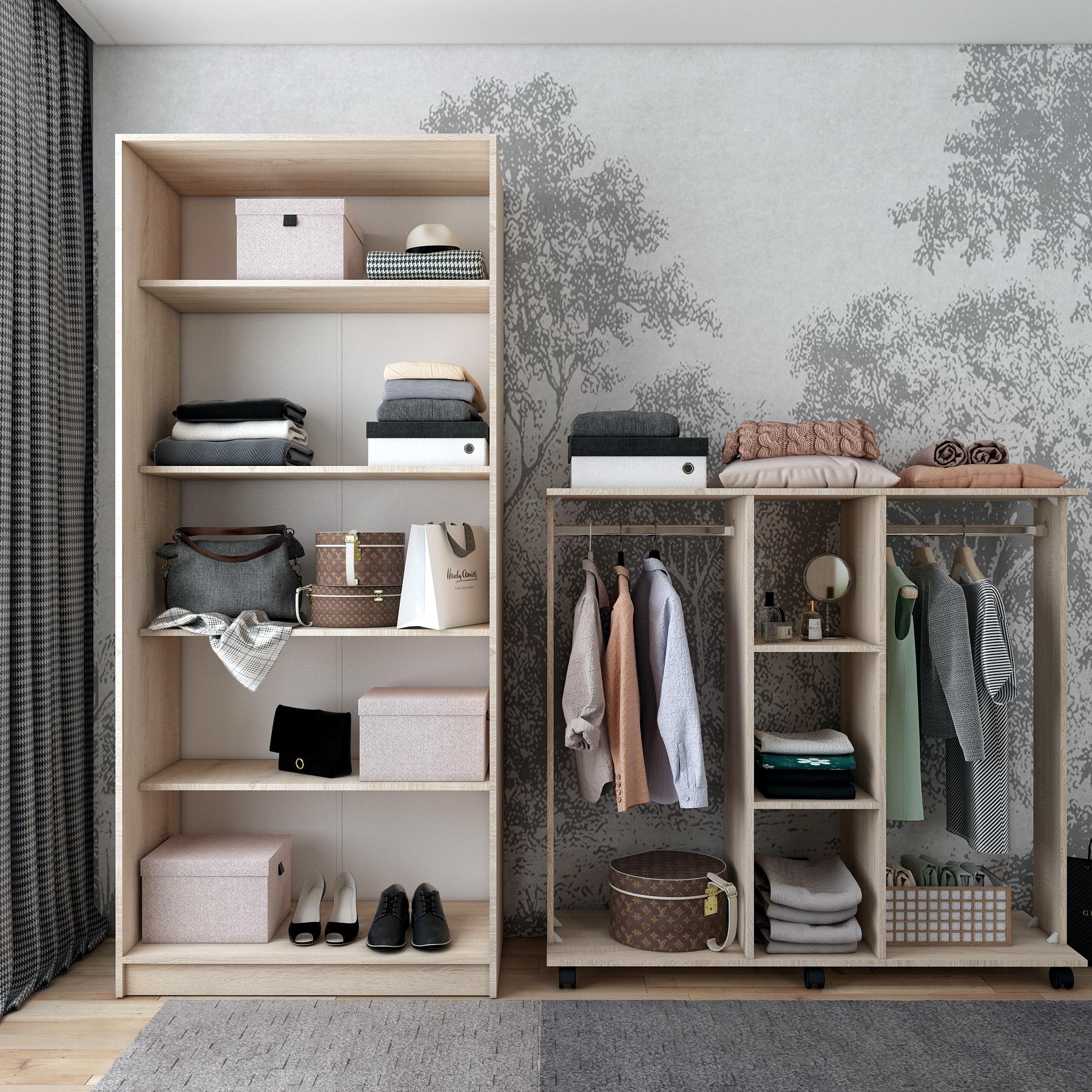 Шкаф распашной с полками Doros Промо 90х48х204 см Дуб сонома (DRS-011200) - фото 6 Шкаф распашной с полками Doros Промо 90х48х204 см Дуб сонома (DRS-011200) - фото 6