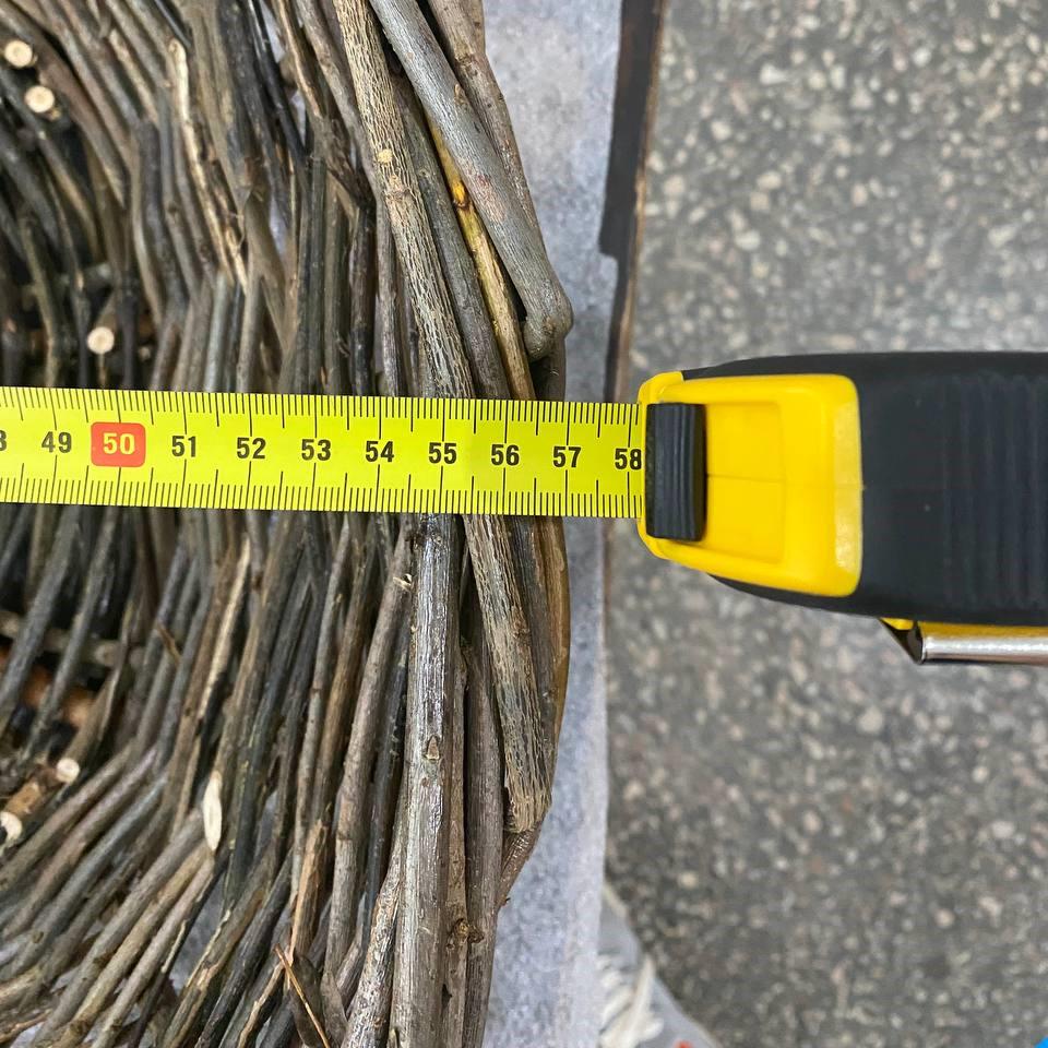 Гніздо для лелек та птахів з лози міцна прикраса для саду й дому 55 см - фото 3