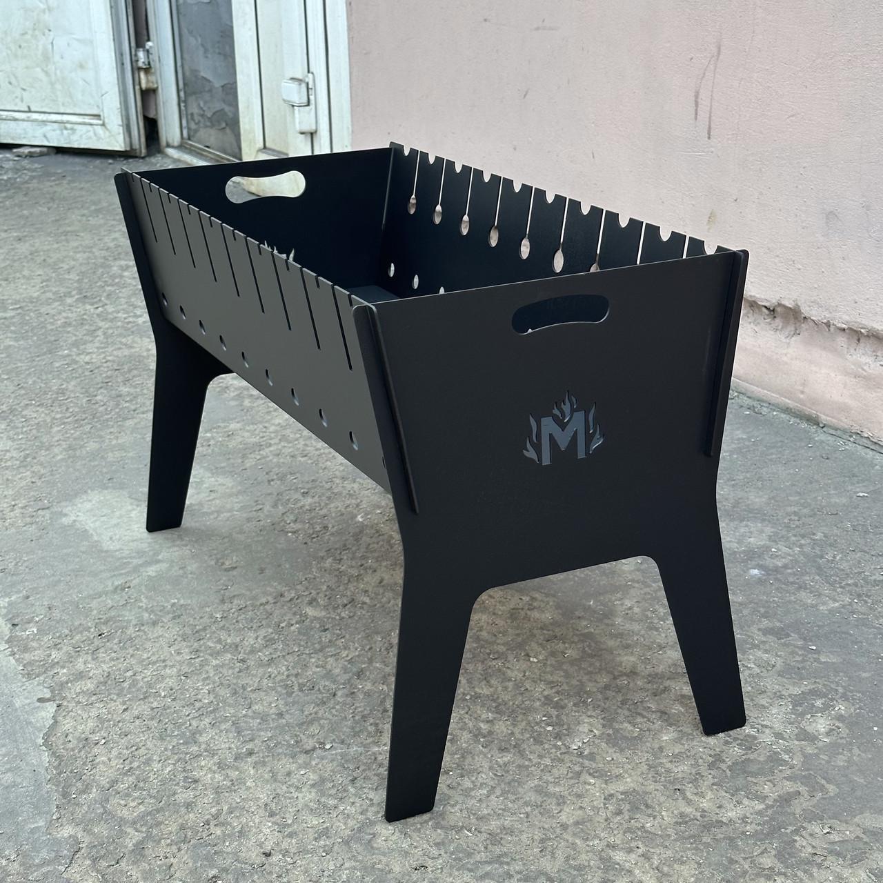 Мангал разборный Metalzavod Феникс на 10 шампуров 3 мм/67,5х32,3х40 см (MR10-3) - фото 2 Мангал разборный Metalzavod Феникс на 10 шампуров 3 мм/67,5х32,3х40 см (MR10-3) - фото 2