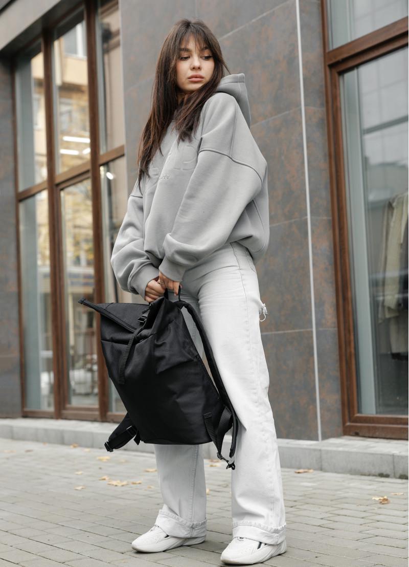 Рюкзак женский Sambag RollTop KZN 41х27х18 см Черный (24300065) - фото 4