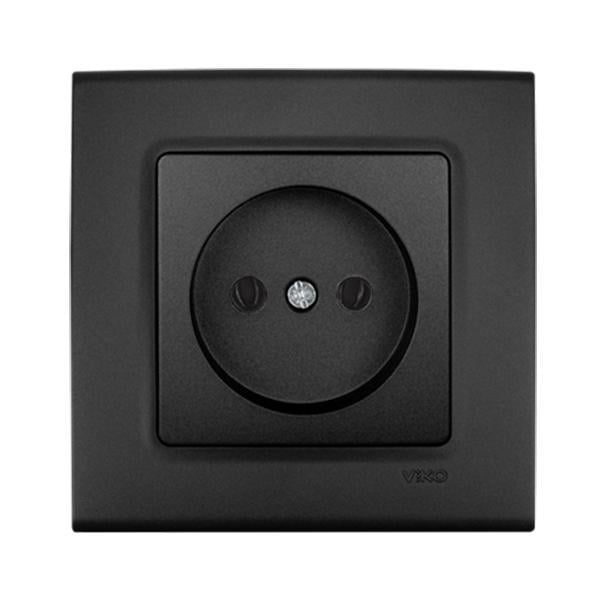 Розетка одинарна Viko Linnera Life Чорна ніч (90414007) Розетка одинарна Viko Linnera Life Чорна ніч (90414007)