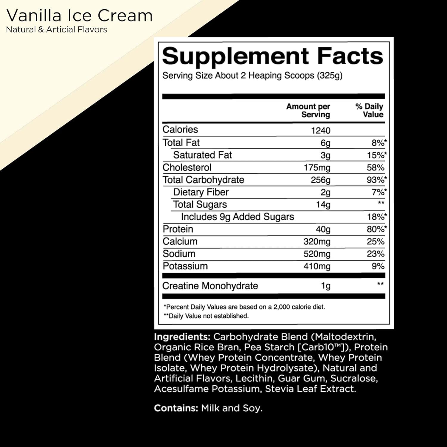 Гейнер Rule One Mass Gainer Vanilla Creme 2,6 кг - фото 2