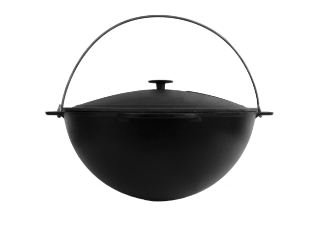 Котел чугунный азиатский Brizoll с чугунной крышкой 15 л