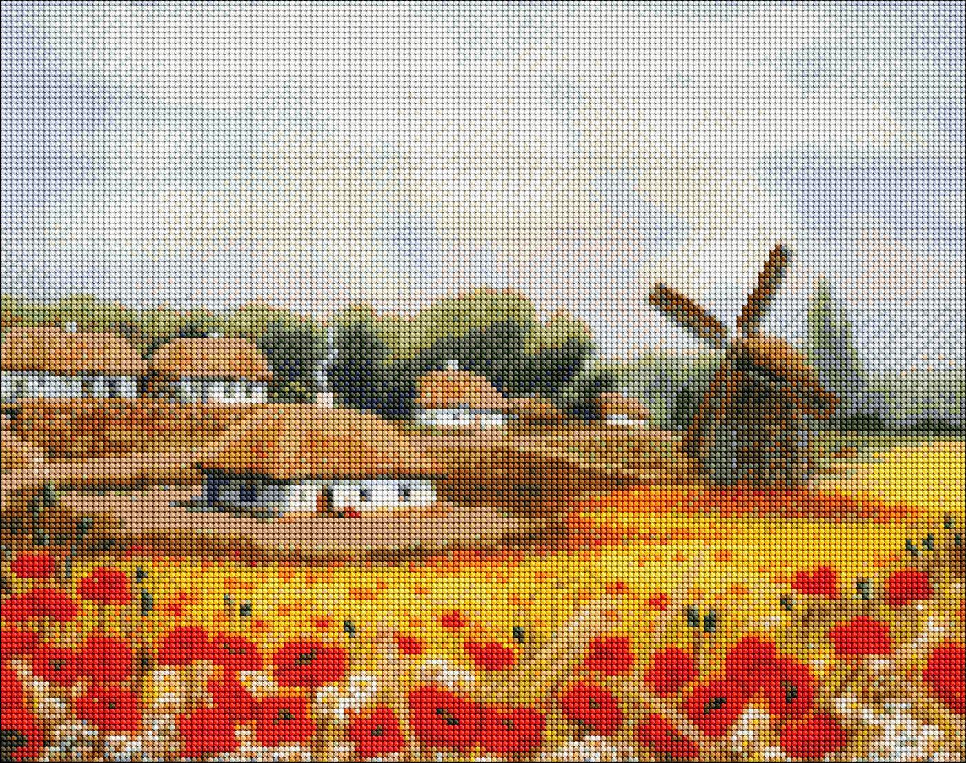 Алмазная мозаика Идейка Лето на хуторе 40x50 см (AMO7324)