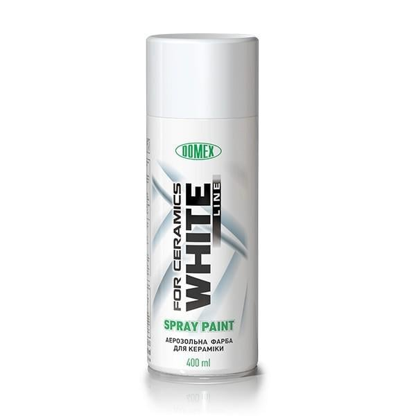 Аерозольна фарба DOMEX WHITE LINE для керамічних поверхонь 400 мл RAL9010 Білий (2608823706)