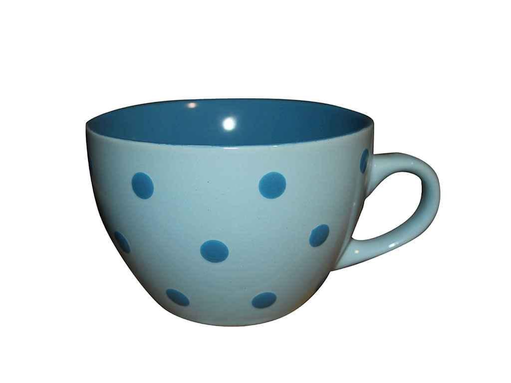 Чашка Interos фарфорова Горох 460 мл (MIX KW 104)