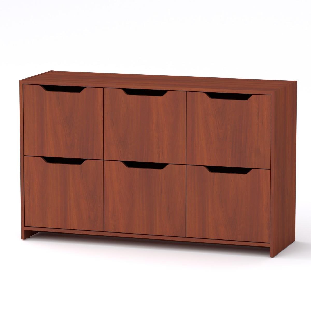 Комод с дверками МеблиКо 6Д 130х42х80 см Яблоня (k-1702-7) - фото 1 Комод с дверками МеблиКо 6Д 130х42х80 см Яблоня (k-1702-7) - фото 1