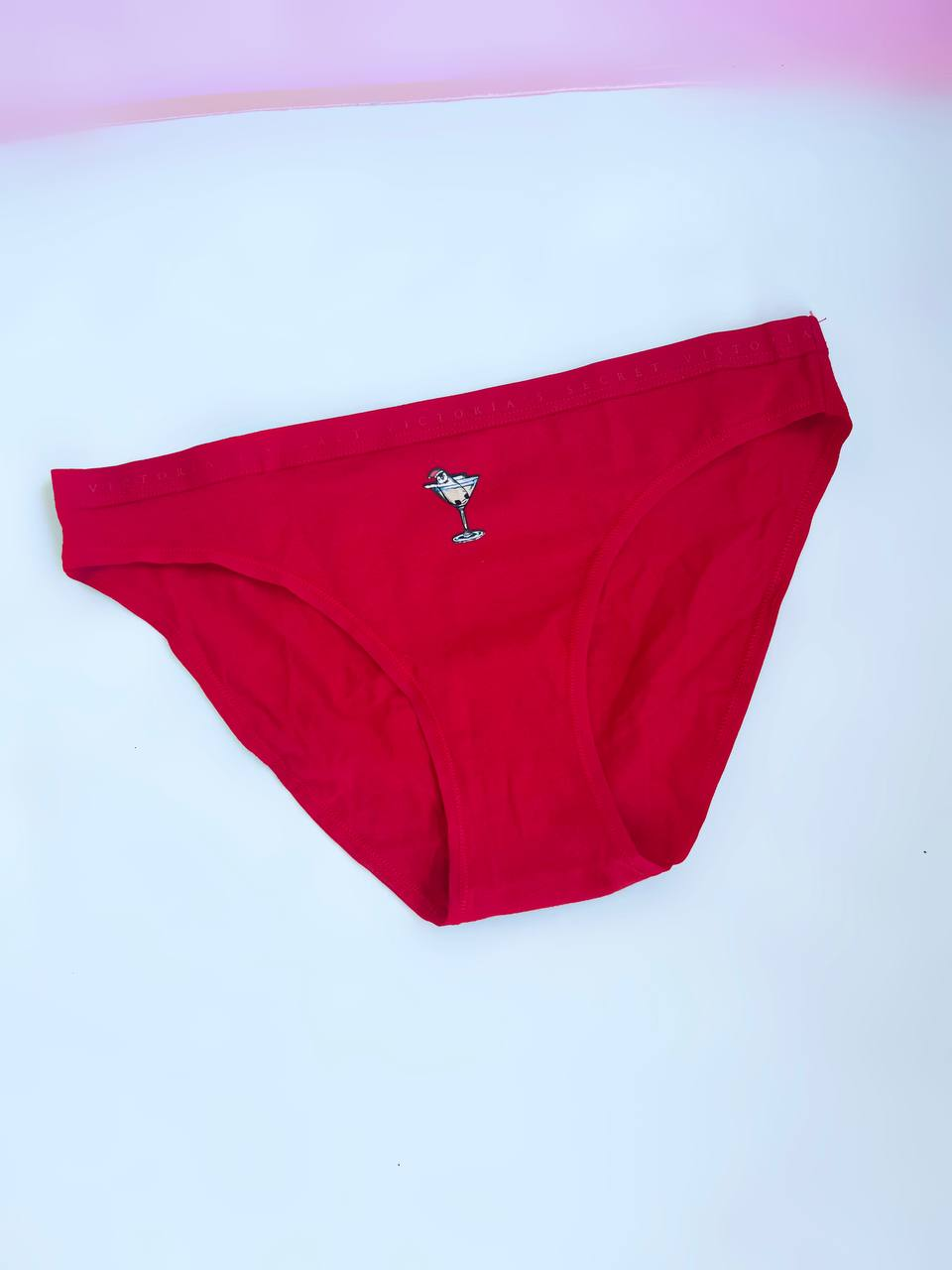 Труси Victoria's Secret Stretch Cotton Bikini Panty S Червоний (27305386)