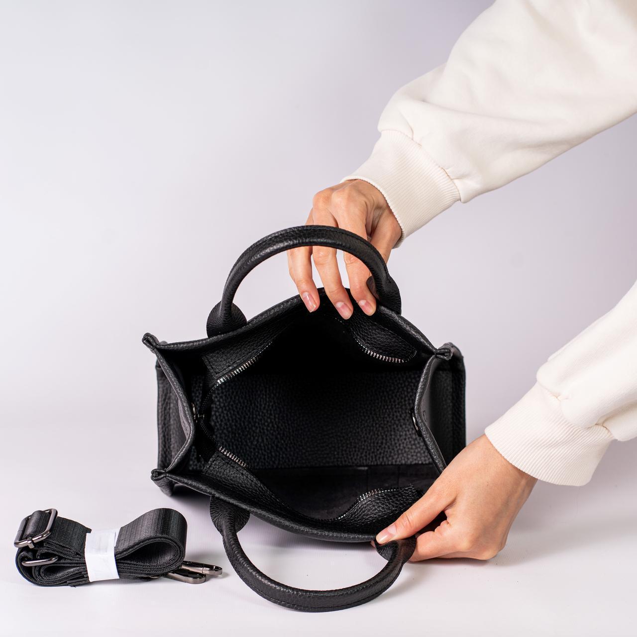 Сумка женская тоут XENIA № 40-24 из эко-кожи Черный - фото 2