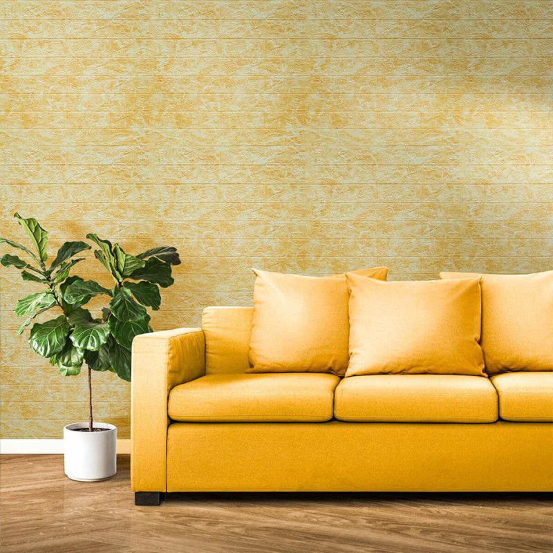 3D-панель декоративна самоклеюча під цеглу 700x770x3 мм Бежевий мрамор (BMN3-012) - фото 3