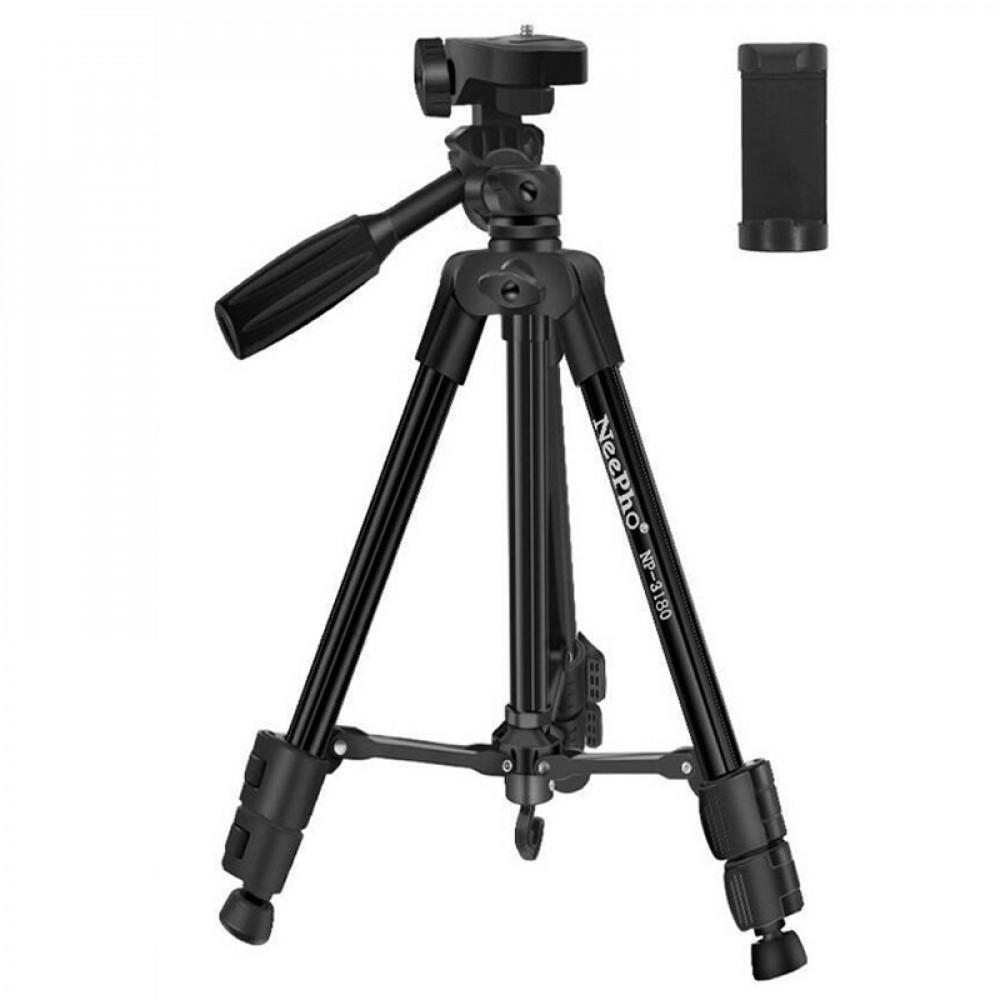 Штатив NeePho NP-3180 Tripod Stand Multifunctional 1,36 м Black - фото 2